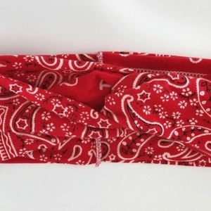 New Women Girl Retro Hiphop Paisley Bandana Hair Band Cross Twisted Headband Sca